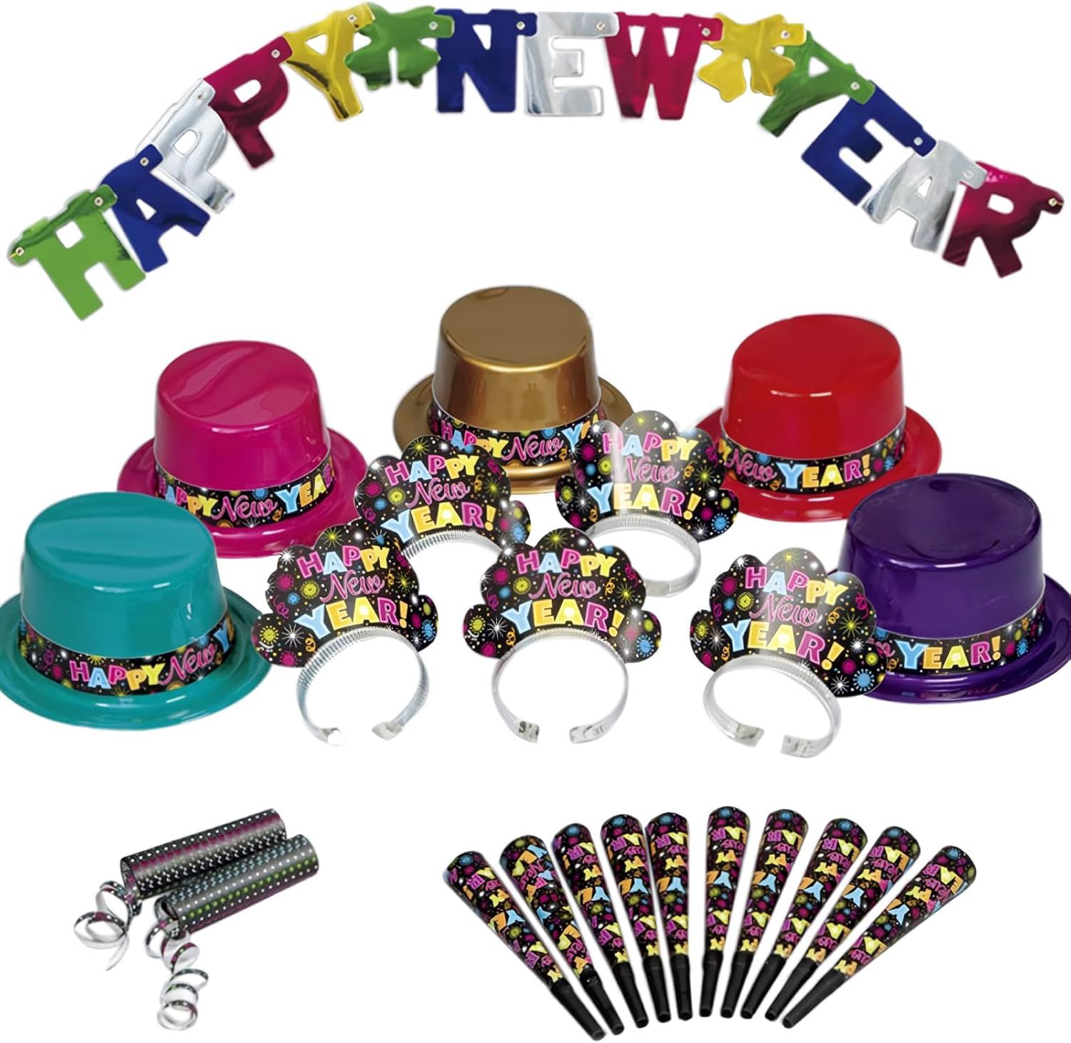 10 People New Year Party Kit Assortment