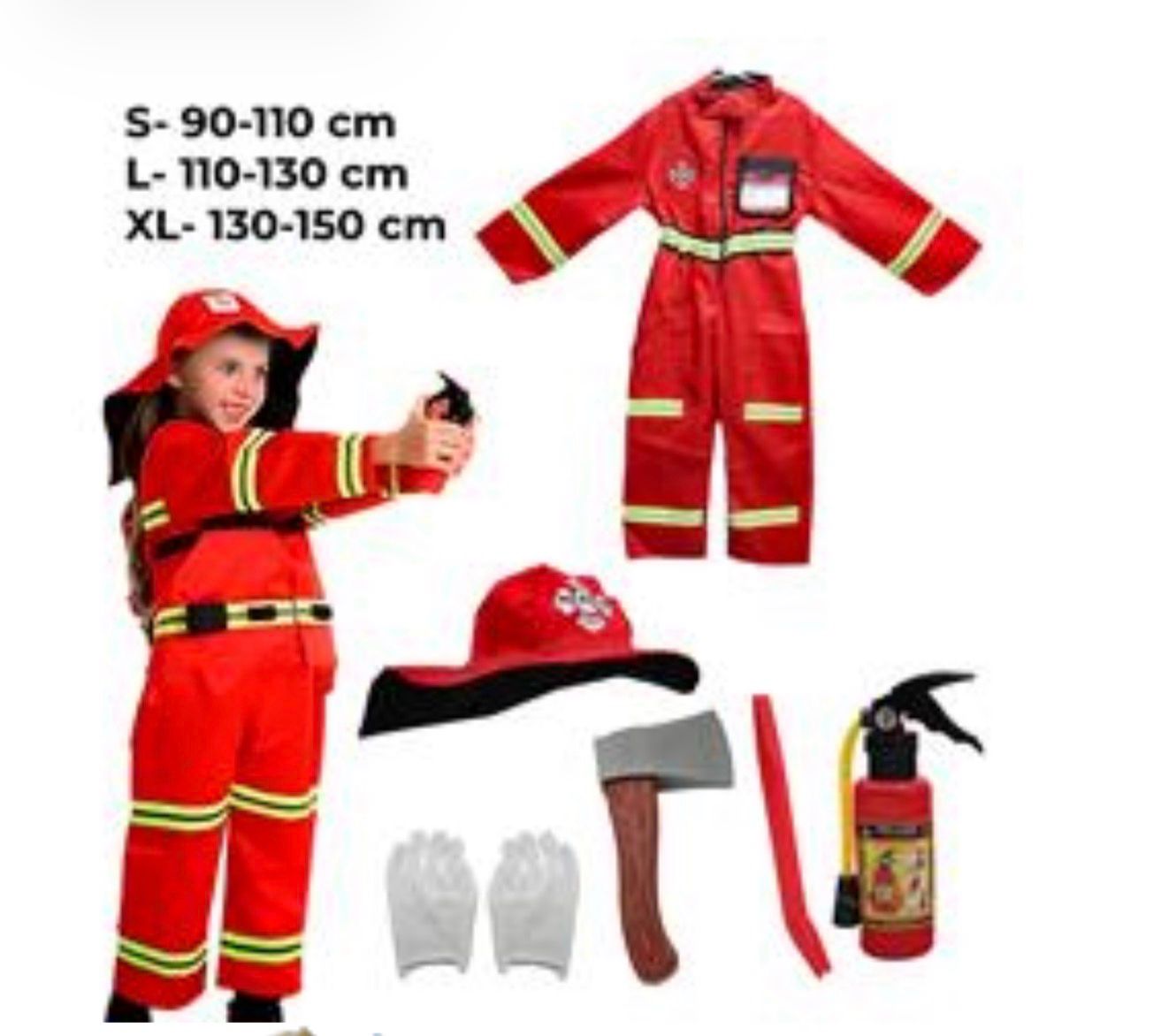 Fireman with Accessories Costume