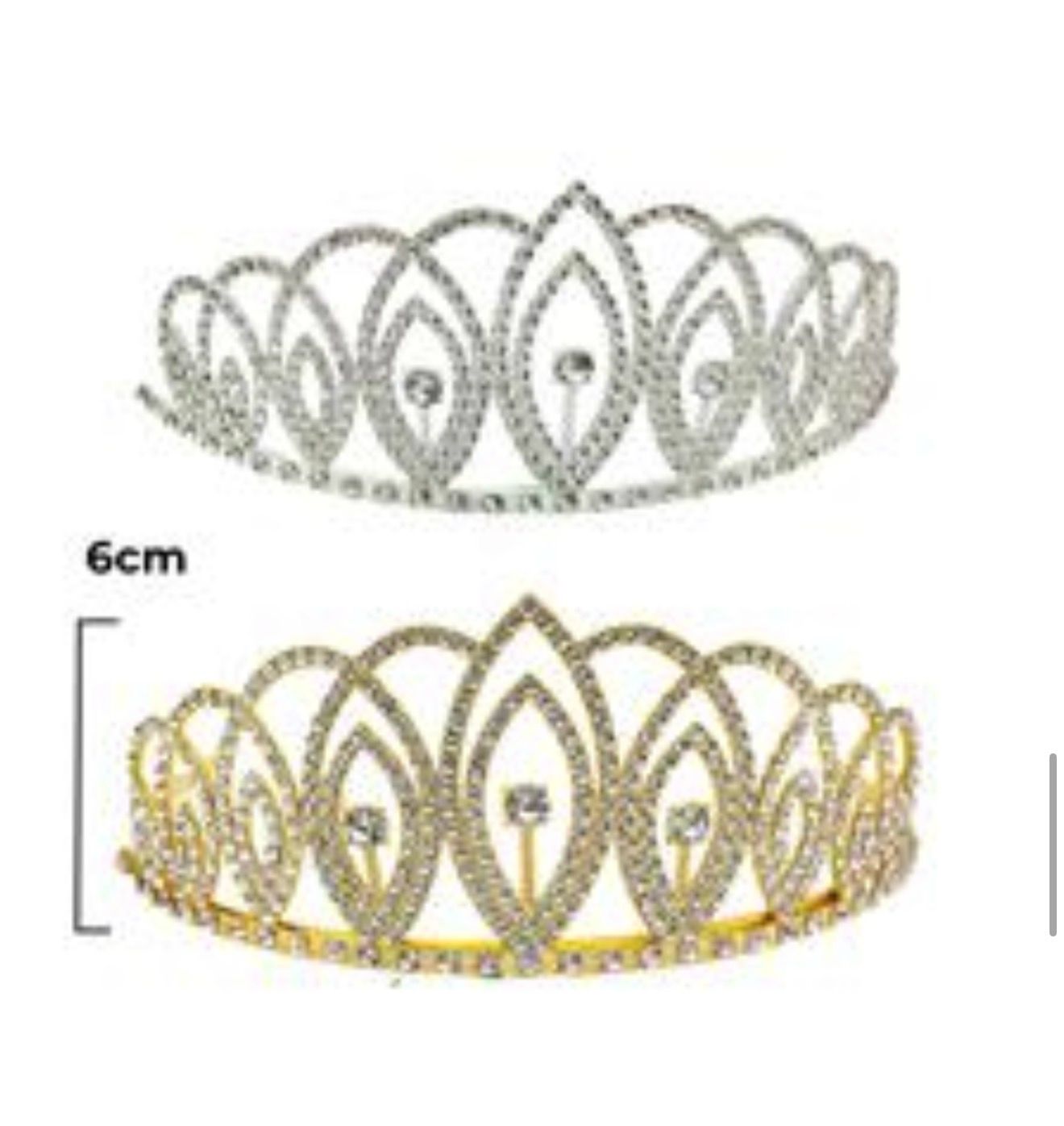 6cm Metal Tiara 1258