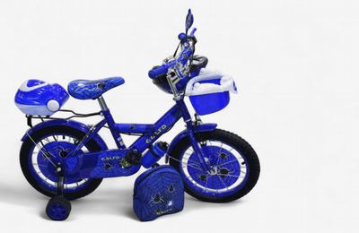 12" Blue Spider Theme Bicycle (Accessories)