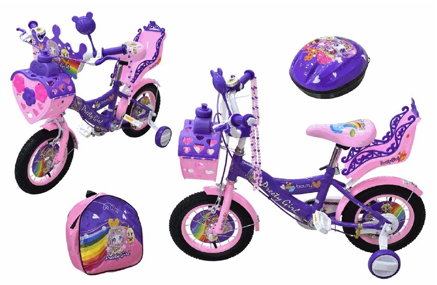 16" Pretty Girl Bicycle, Color: Purple/Pink