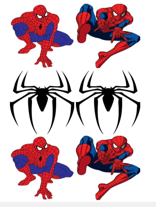 6pcs 3" Spiderman Stickers