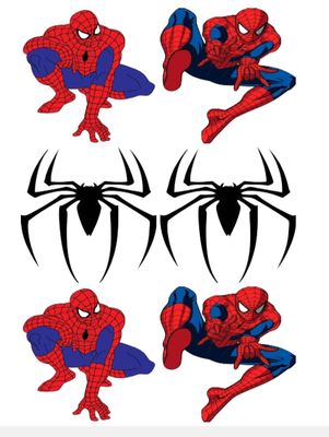 6pcs 3" Spiderman Stickers