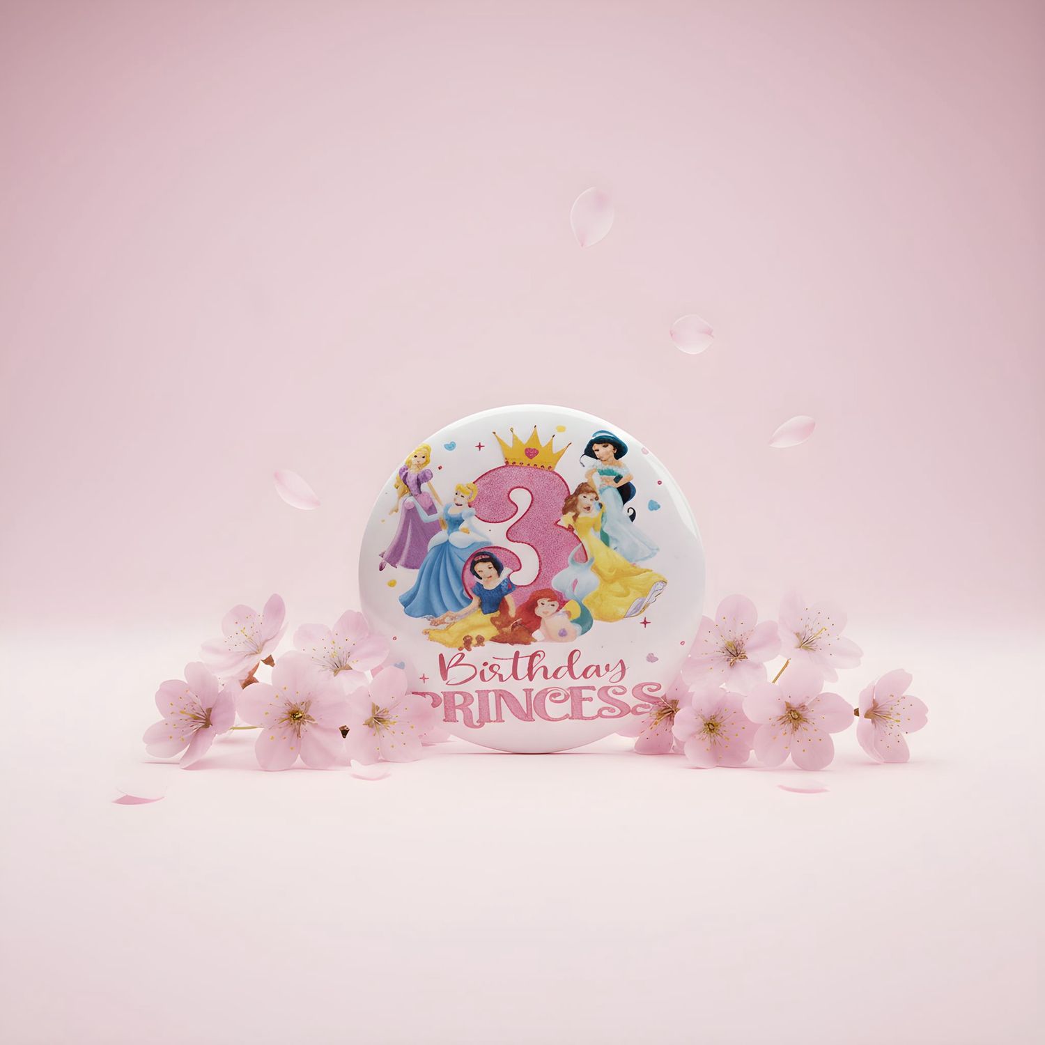 Age 3 Birthday Princess Badge