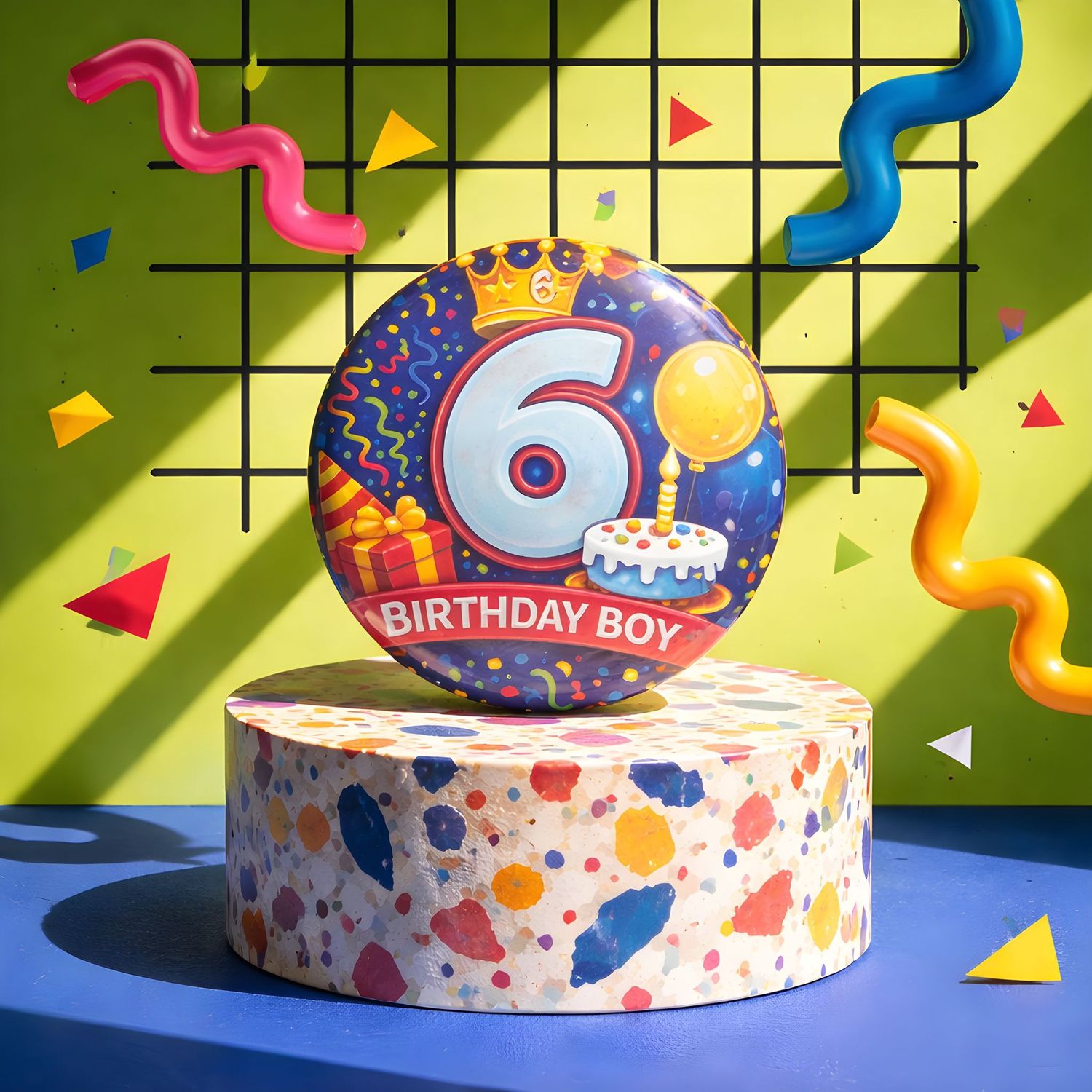 Age 6 Birthday Boy Badge