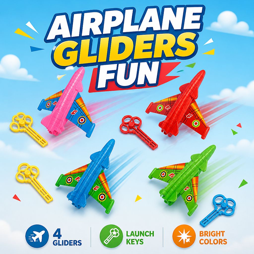 4pcs Airplane Gliders Party Favors