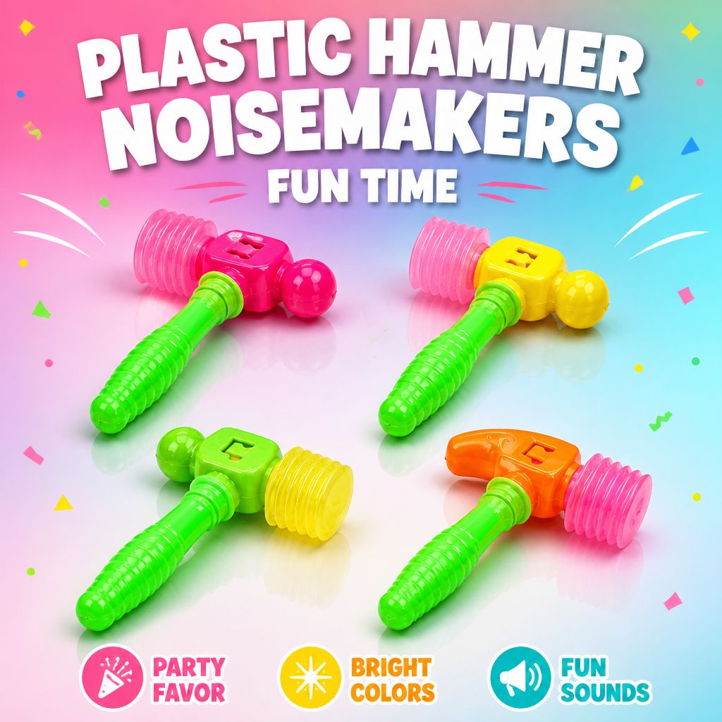 4pcs Plastic Hammer Party Favours