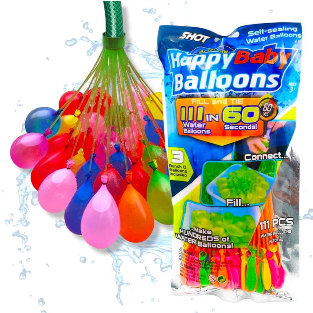 Happy Baby Balloons 111 Balloons in 60 Seconds