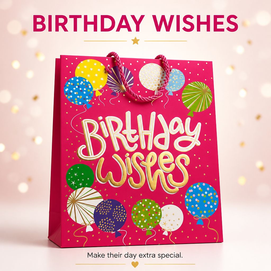 Birthday Wishes Gift Bag Large