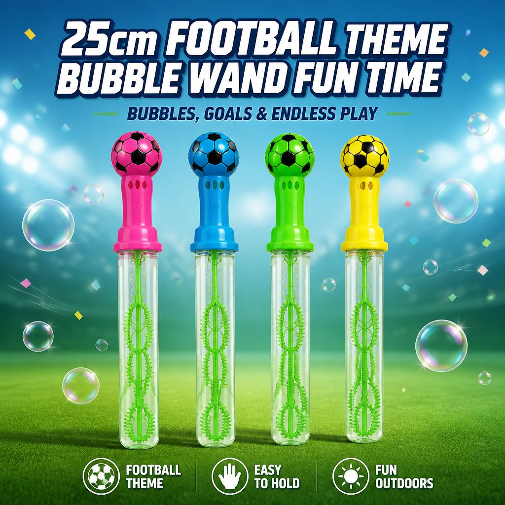 25cm Football Theme Bubble Wand