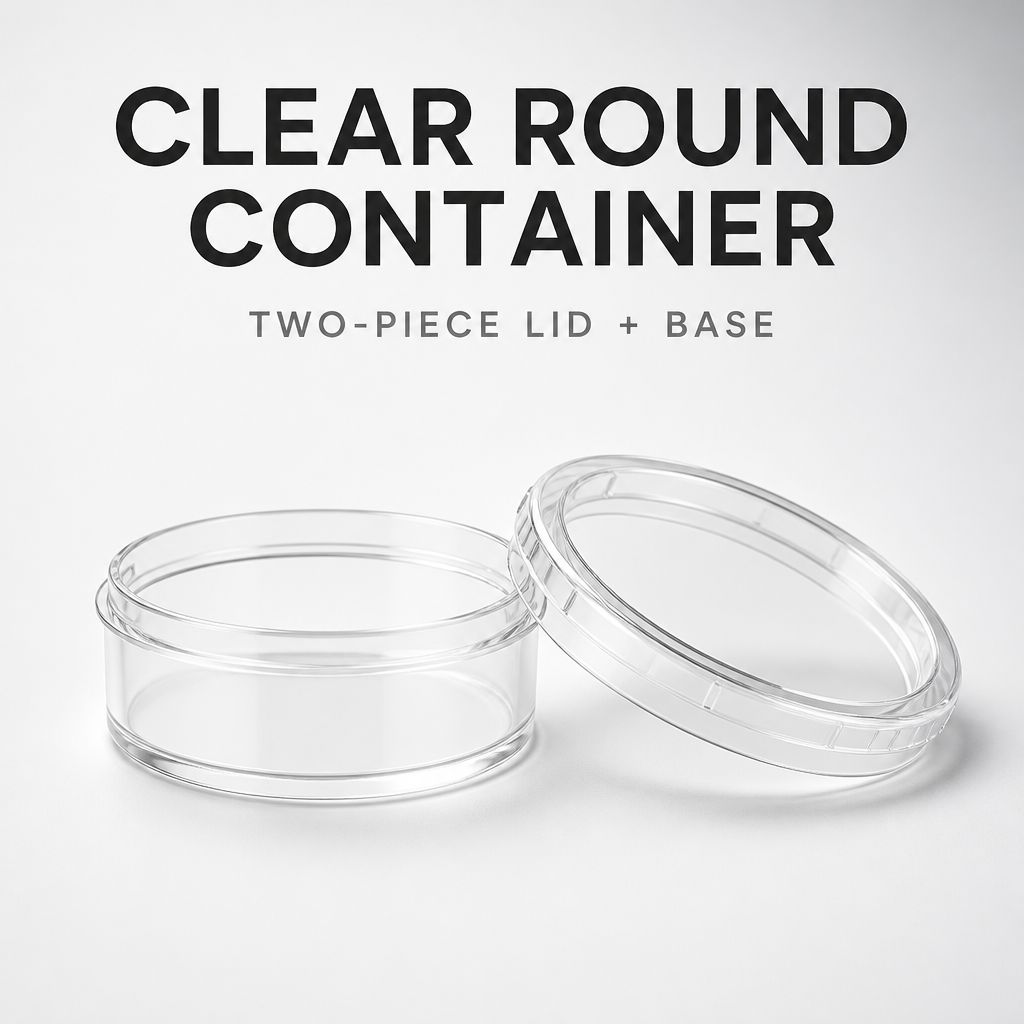 4pcs Clear Round Container