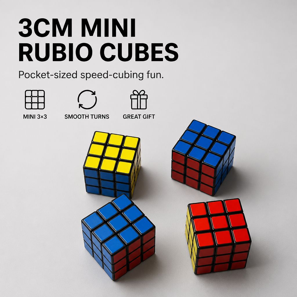 4pcs 3cm Mini Rubik Cube Favors