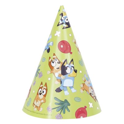Bluey 8 Party Hats