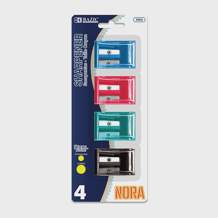 4pcs Dual Hole Rectangular Pencil Sharpener