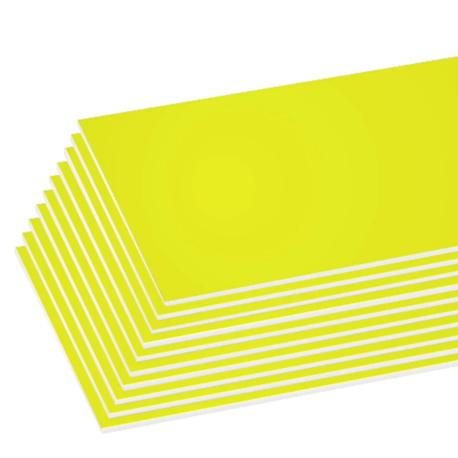 20" X 30" Fluorescent Yellow Foam Board