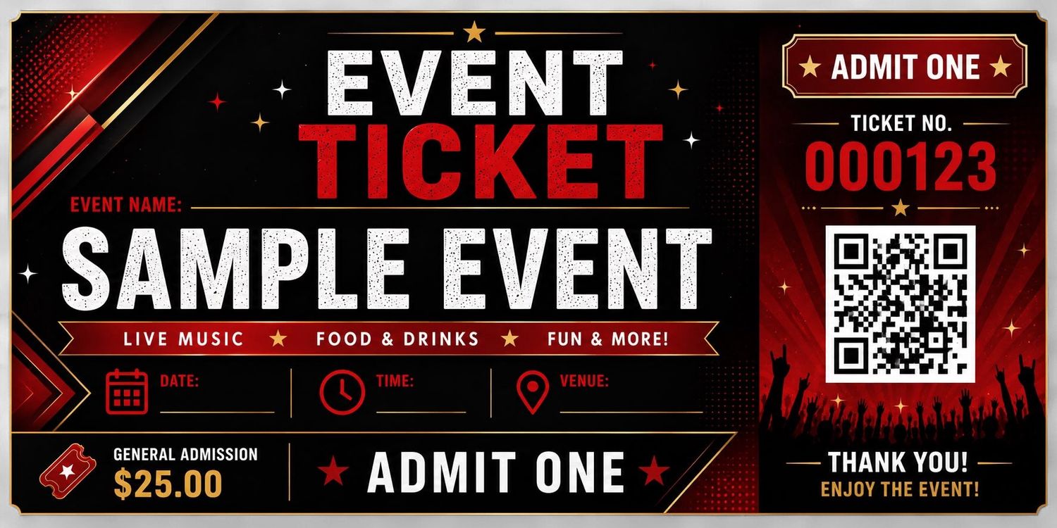 14pcs 4"x2" Customized Event Tickets