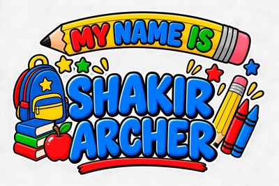 24pcs 2"x1" Back to School Customized Name Label Stickers