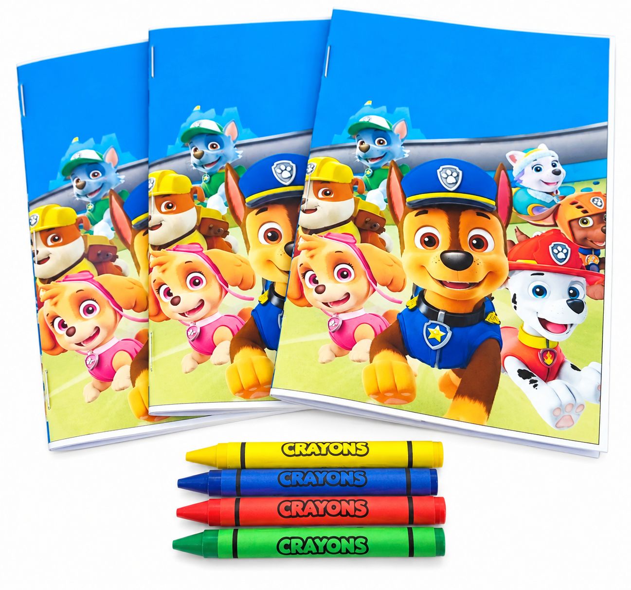 3pcs Mini Paw Patrol Boy Coloring Book &amp; Crayons Favors
