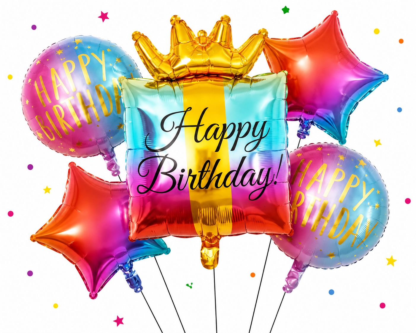 5pcs Happy Birthday Foil Balloon