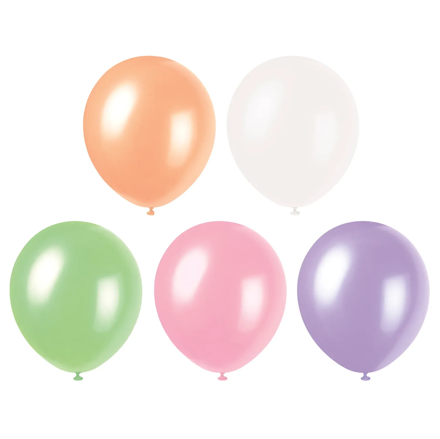 8pcs Assorted Pastel Pearlized Balloons (Helium)