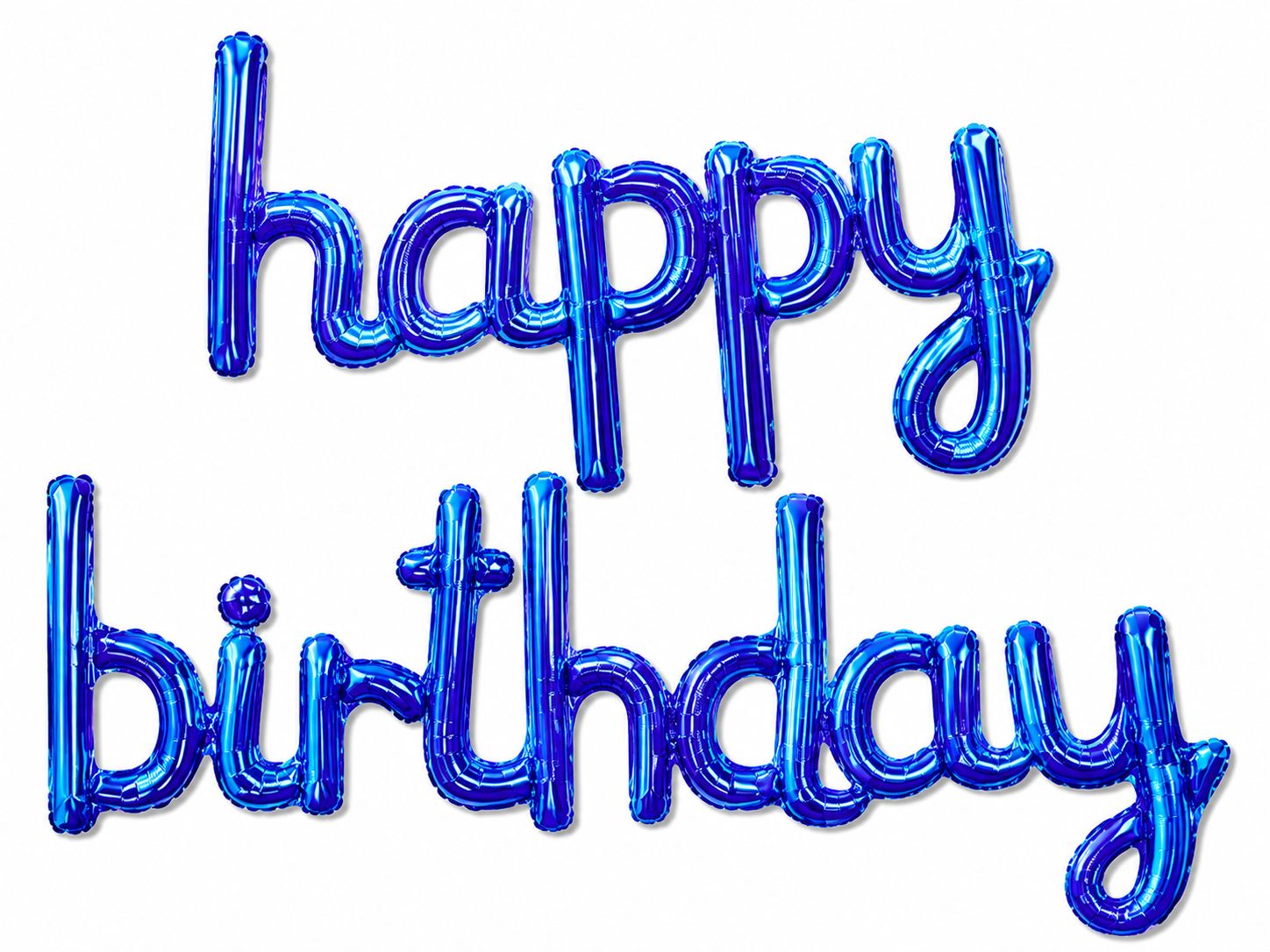 Happy Birthday Blue Letter Banner Balloons