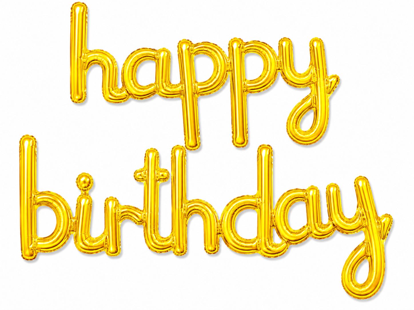 Happy Birthday Gold Letter Banner Balloons