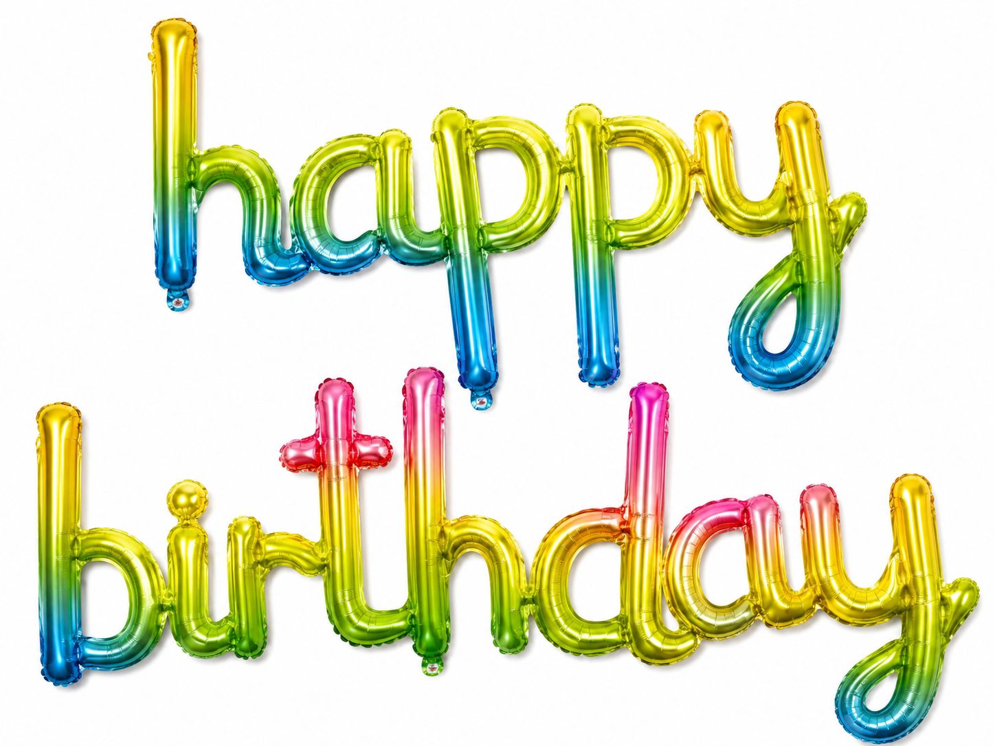 Happy Birthday Assorted Color Letter Banner Balloons