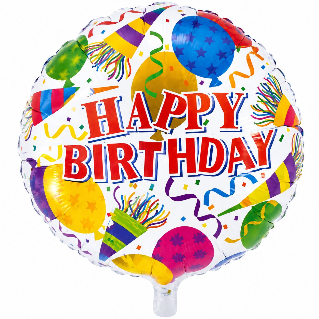 18" Happy Birthday with Balloon &amp; Blower Foil Balloon