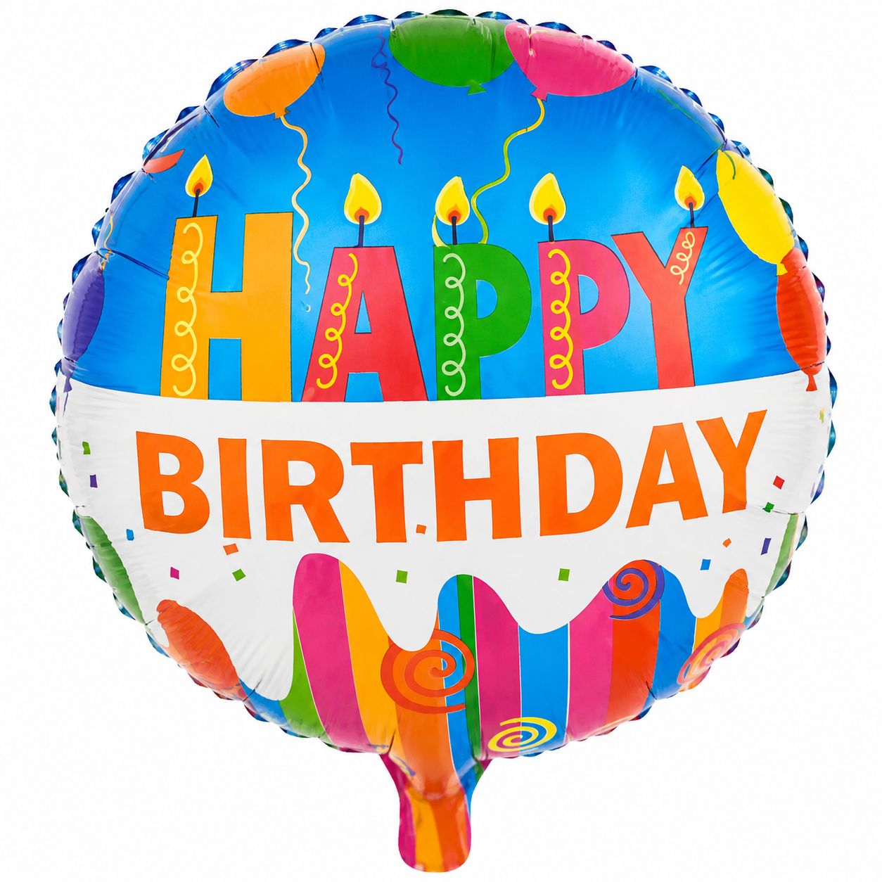 18" Happy Birthday with Candle Foil Balloon