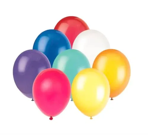12pcs 9" Assorted Color Balloons