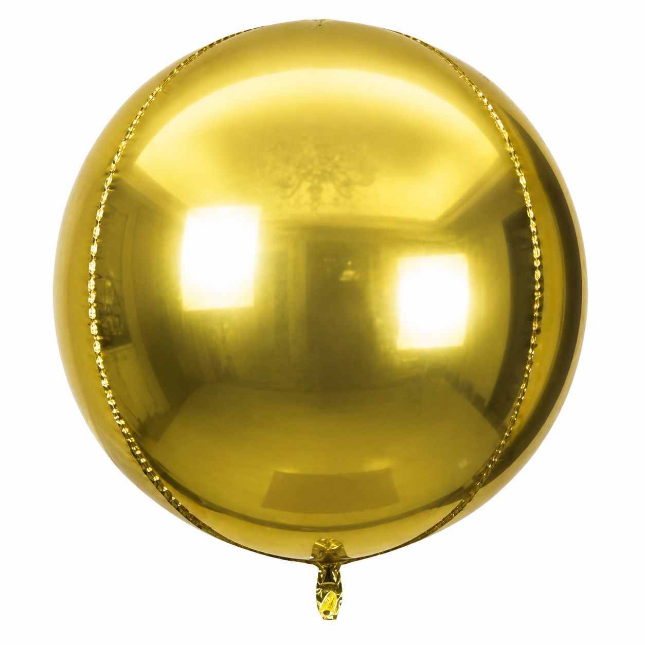 4D 22" Solid Color Sphere Foil Balloon, Color: Gold