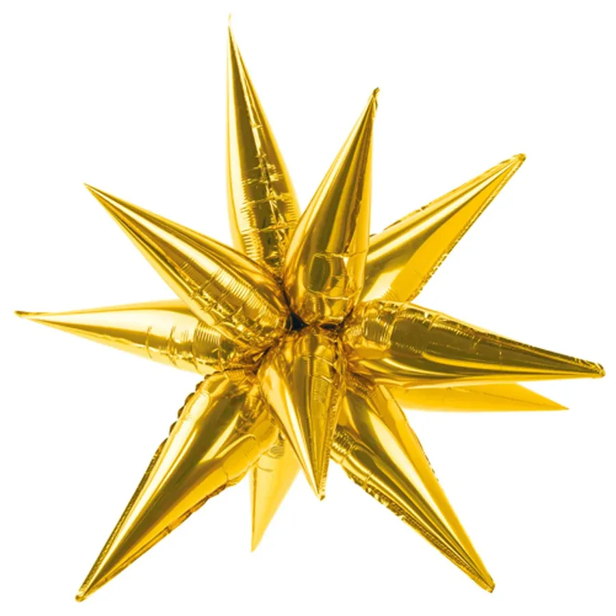 22" Magic Star Starbursts Foil Balloon (Colors Vary), Color: Gold