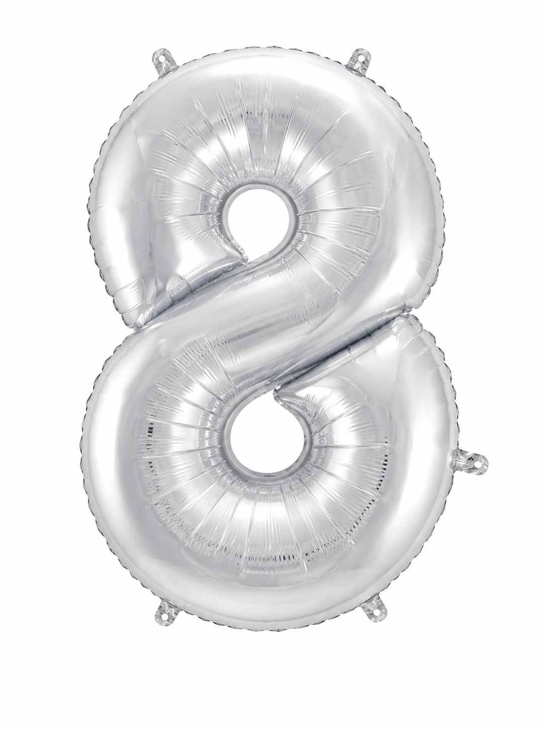 45" Number 8 Balloon (Silver) Foil Balloon
