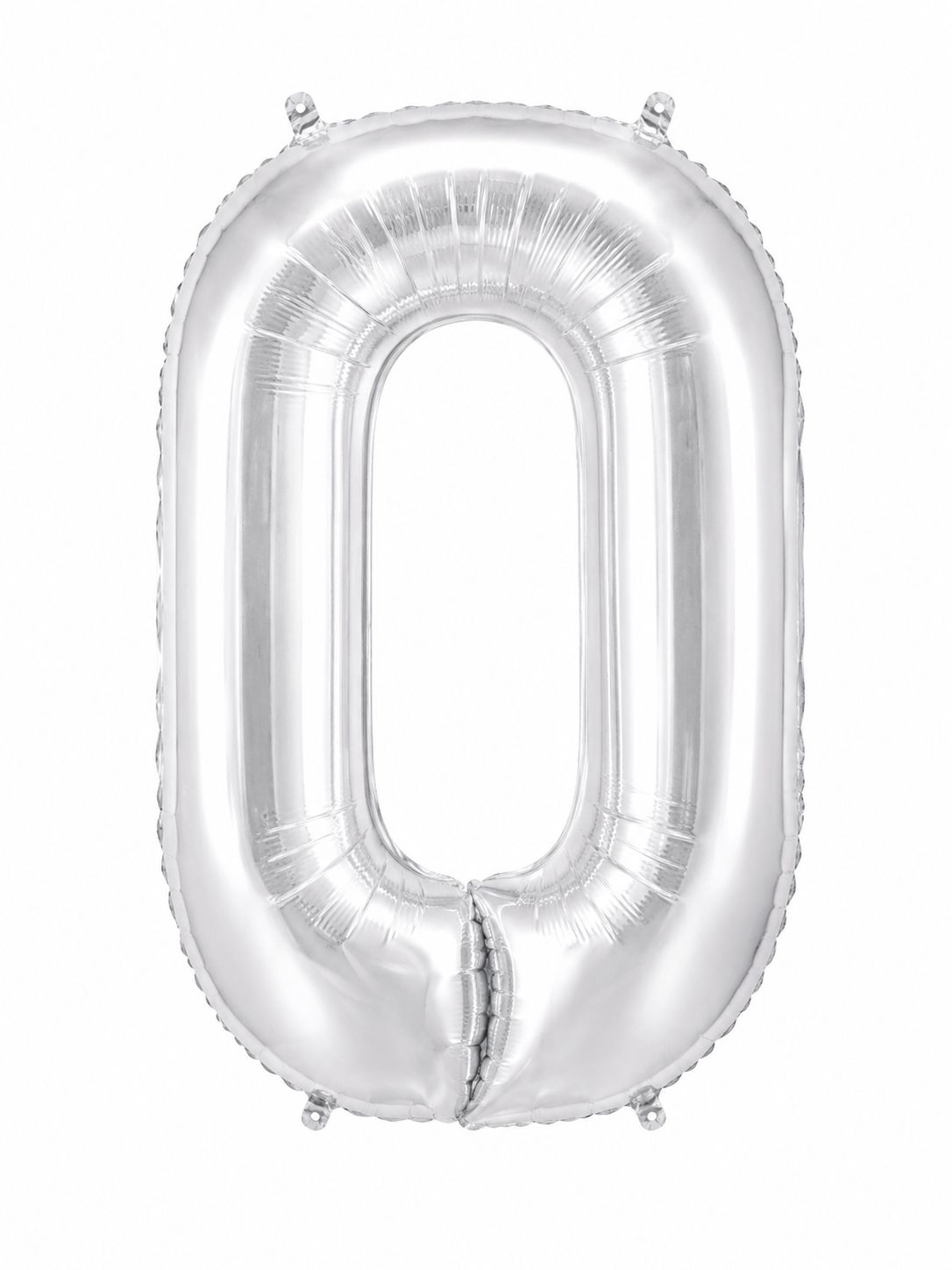 40" Number 0 Balloon (Silver) Foil Balloon
