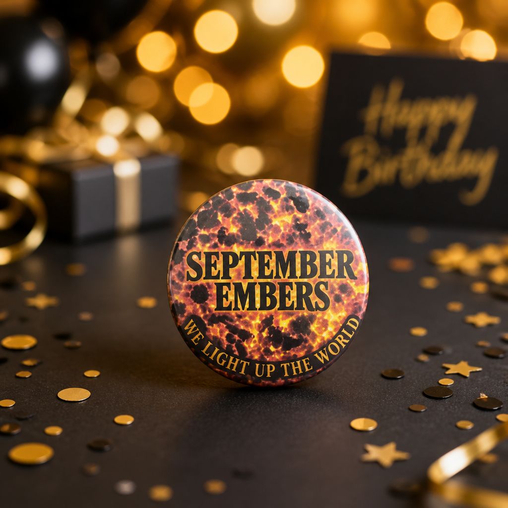 September Embers Round Badge