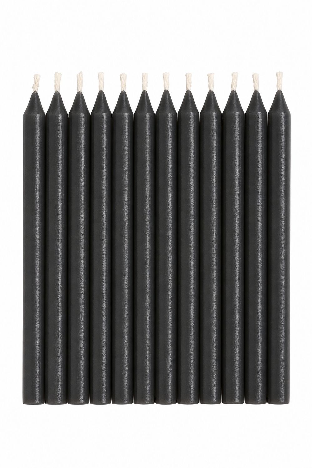 12pcs Black Long Thin Candles