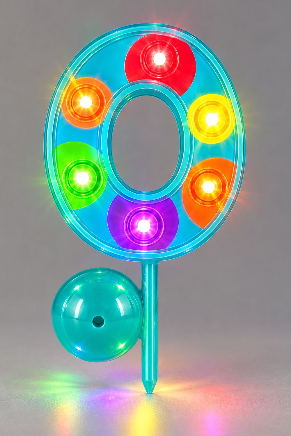 4.5" Flashing Number Decoration, Number: #0