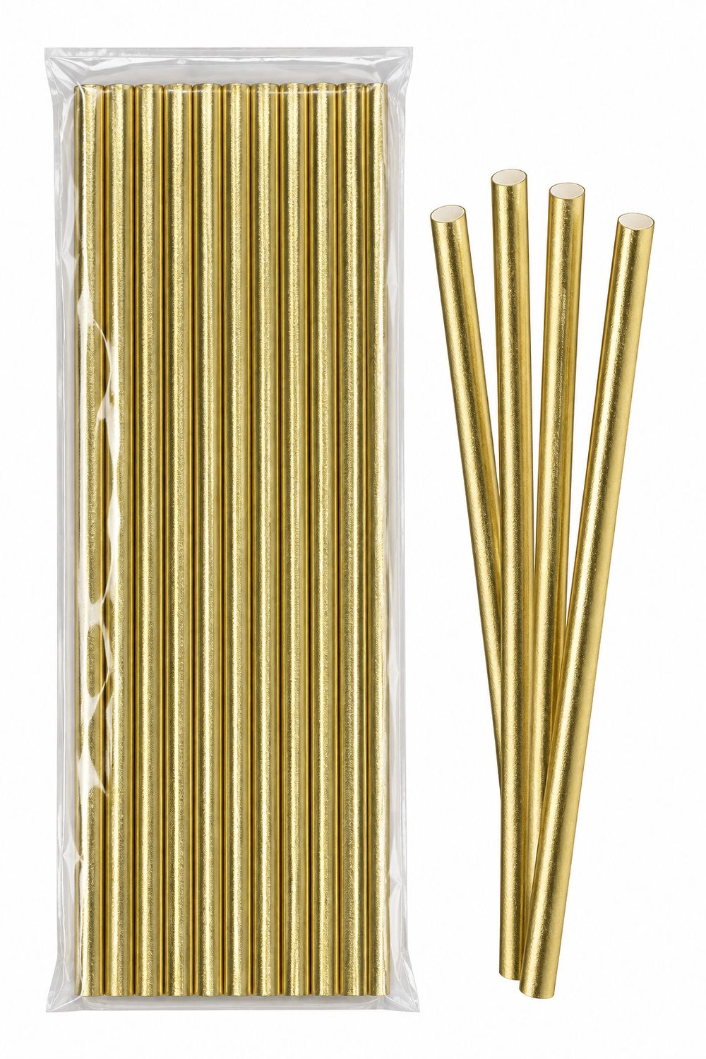 10pcs Foil Paper Straws