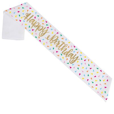 Happy Birthday Colorful Design Sash