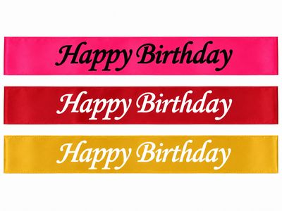 31" Happy Birthday Sash