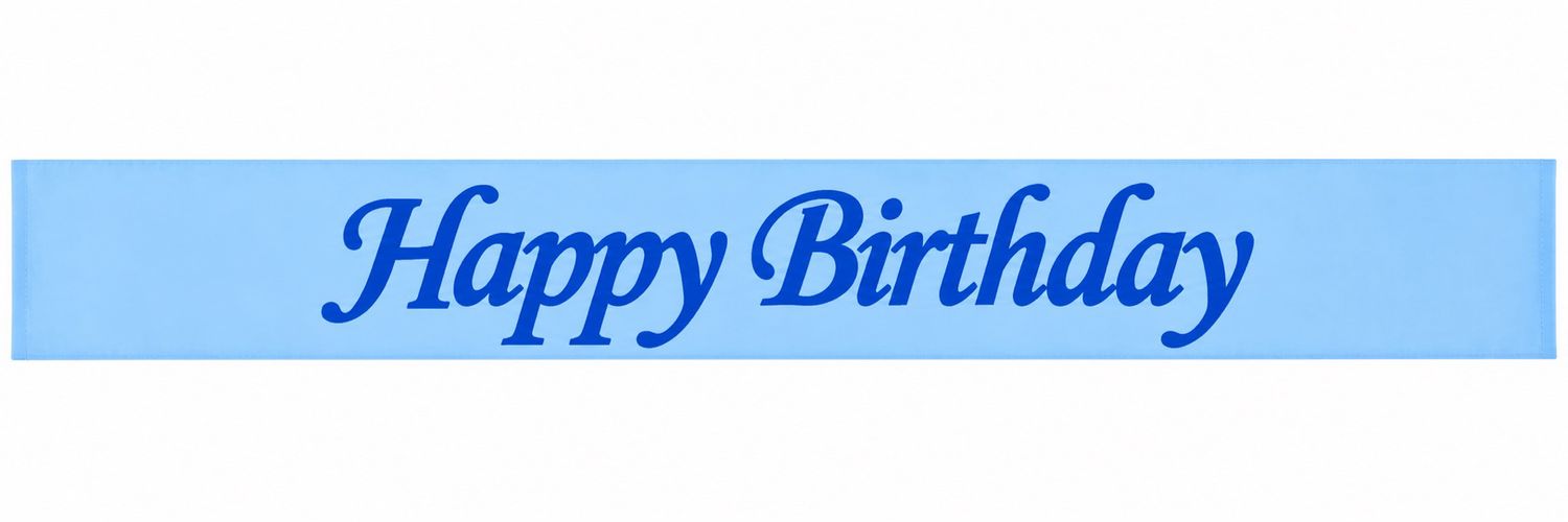 29" Happy Birthday Sash (Colors Vary), Color: Light Blue