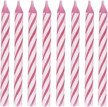 24pcs Pink Spiral Party Candles