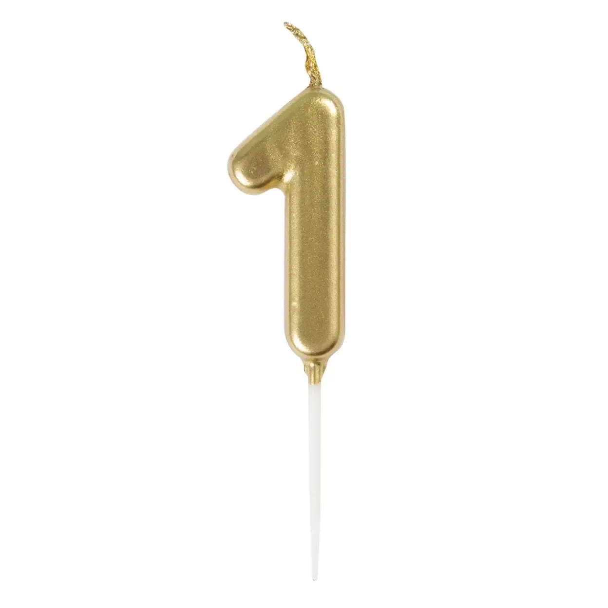Number 1 Mini Gold Number Candle