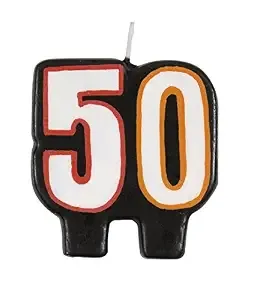 Number 50 Birthday Cheer Candle