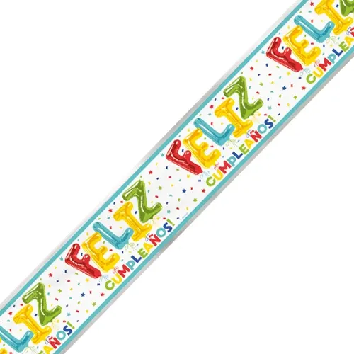 12ft Feliz Cumpleanos Banner