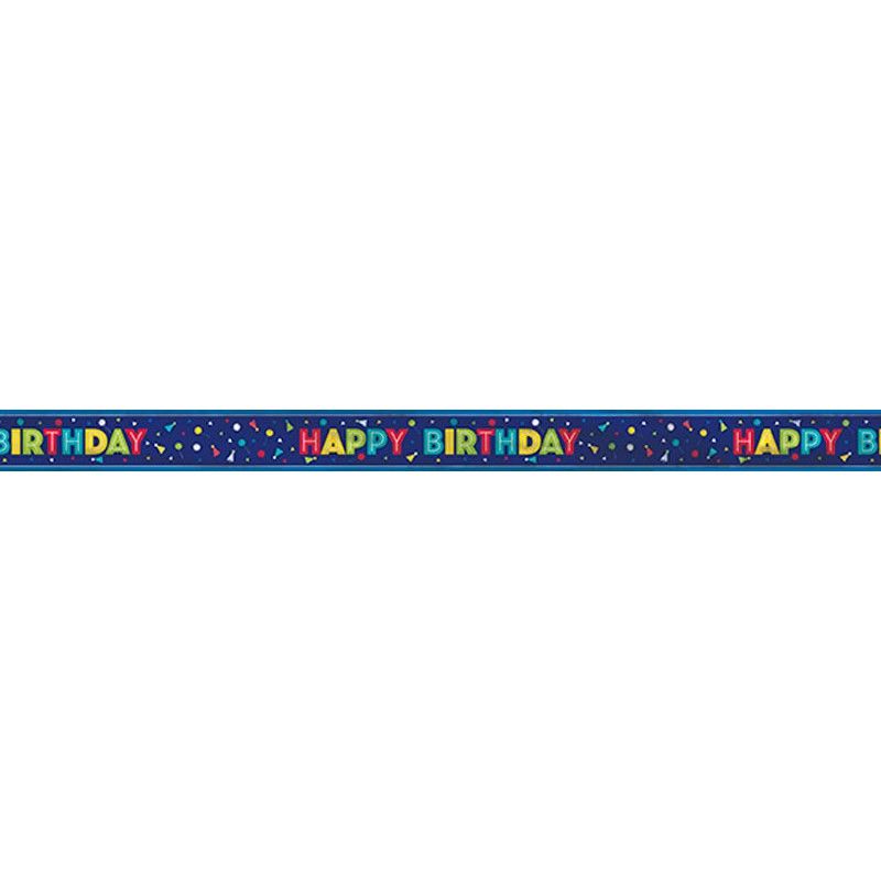 12ft Foil Peppy Birthday Banner