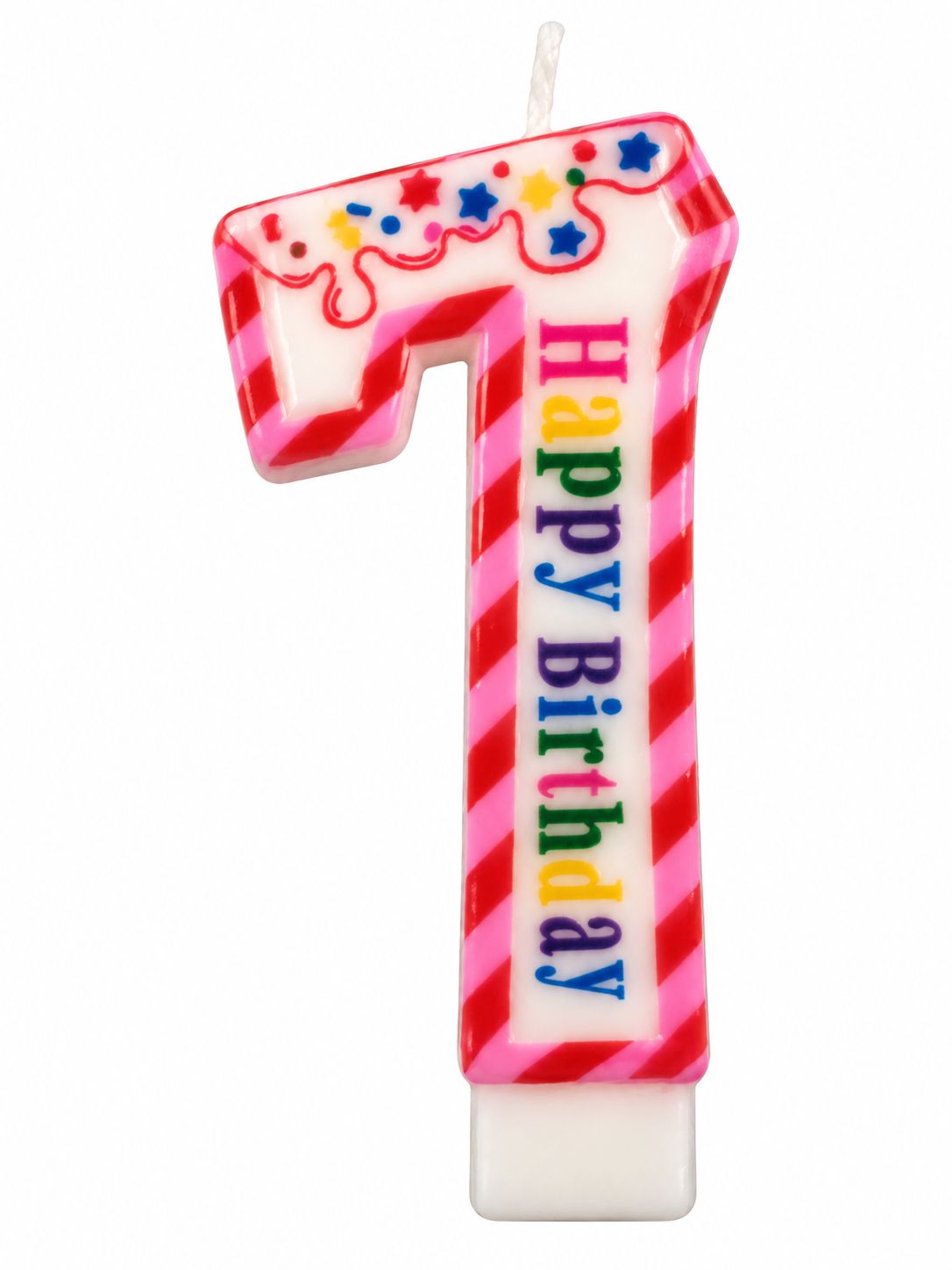 Number 7 Happy Birthday Number Candle