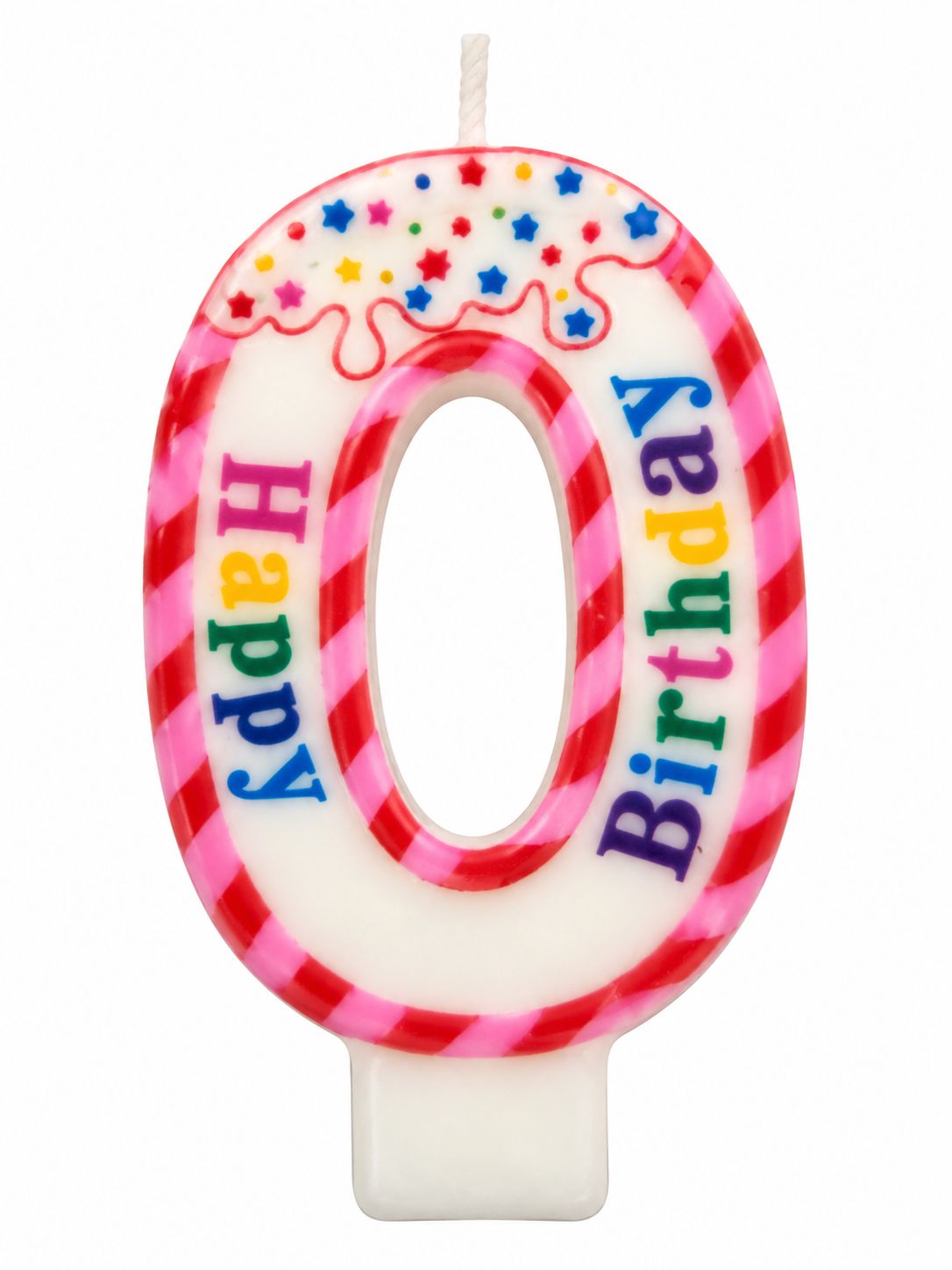 Number 0 Happy Birthday Number Candle
