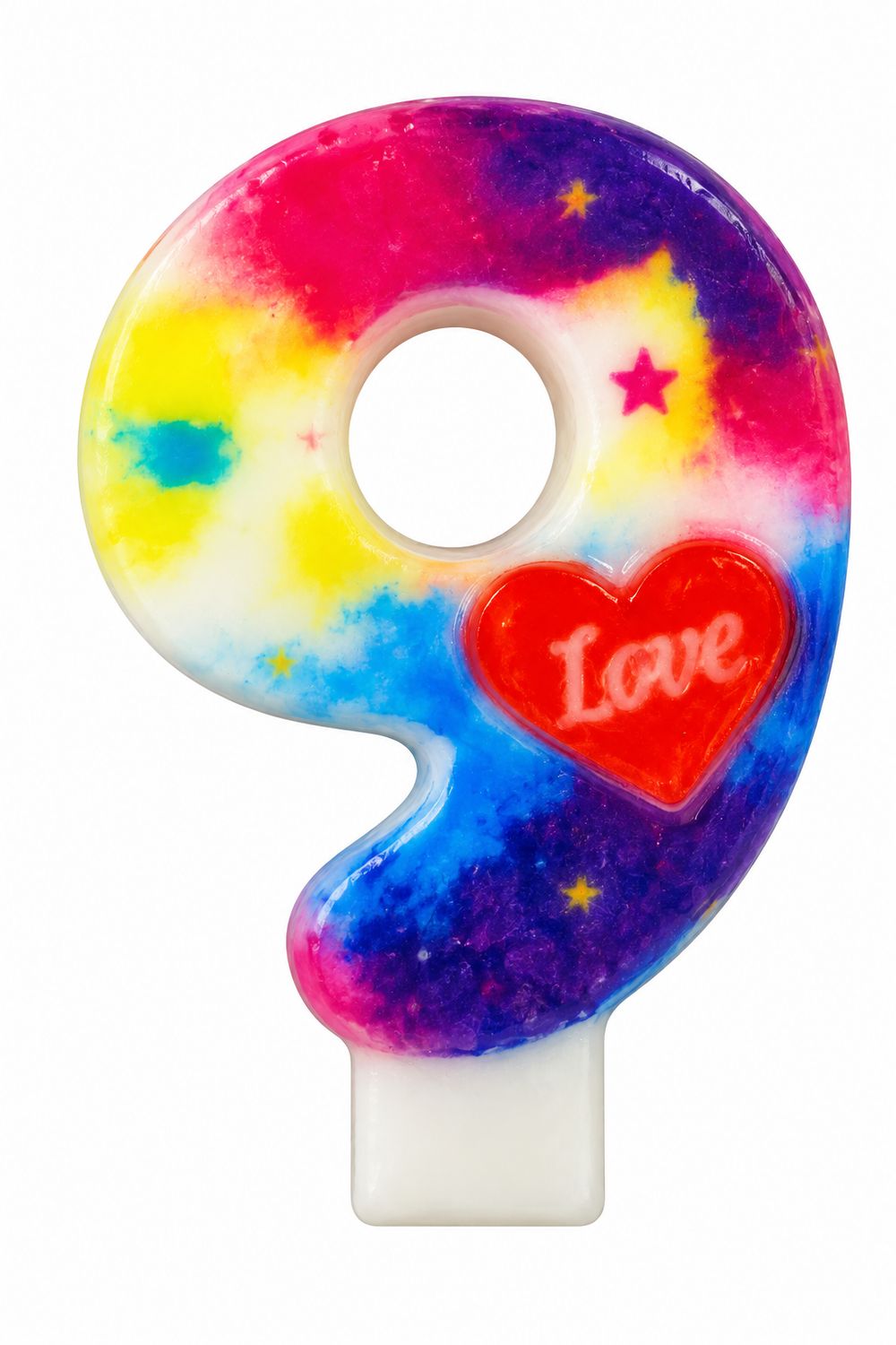 Number 9 Love Number Candle