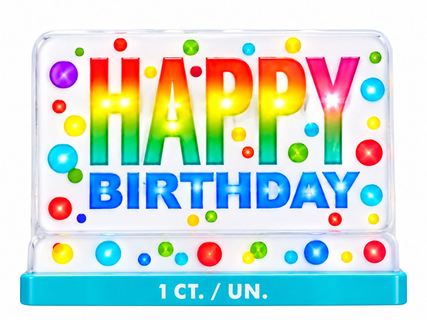 Happy Birthday Solid Flashing Decoration Cake Topper Candle